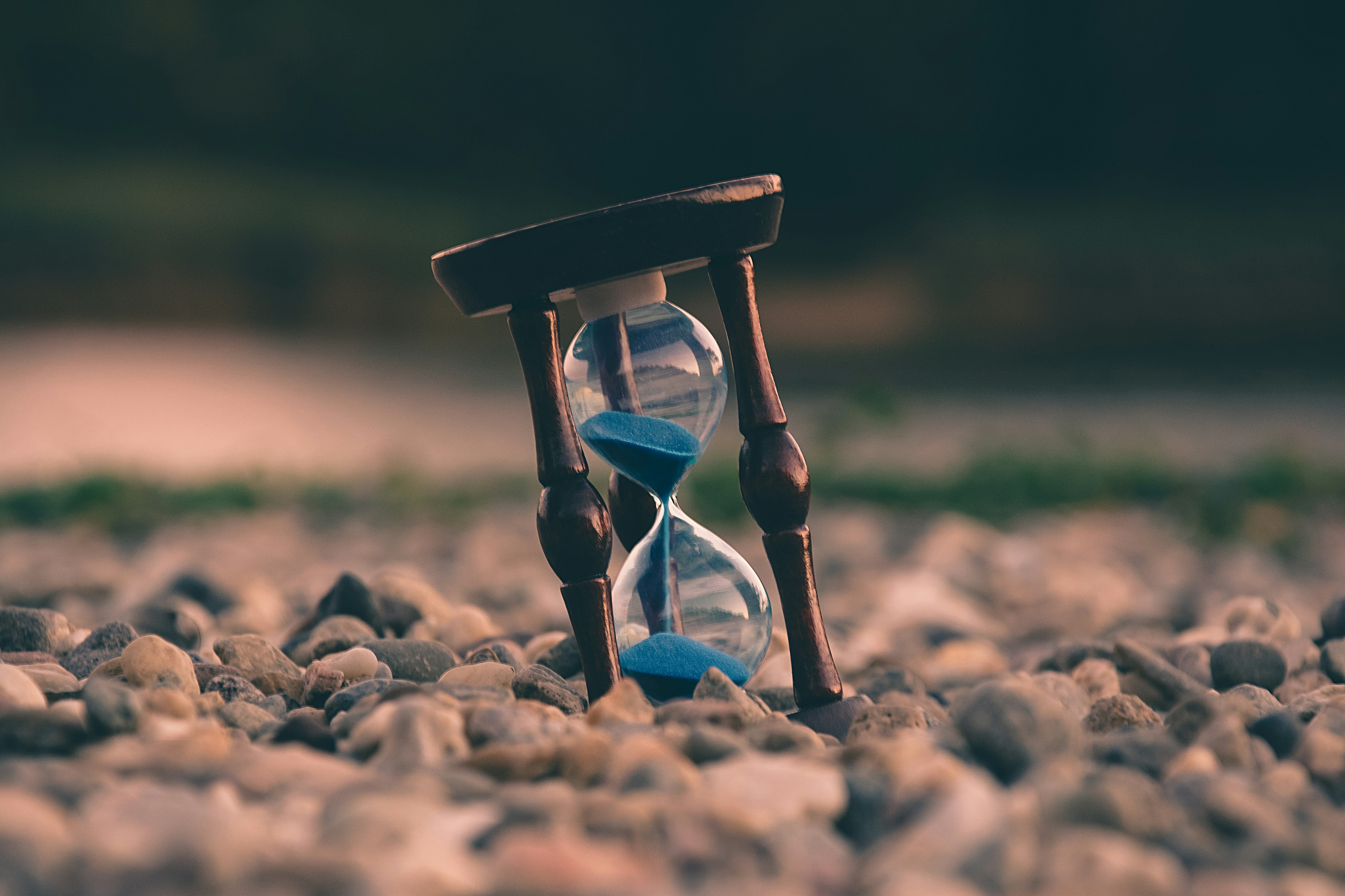 Hourglass symbolizing time and patience in board games